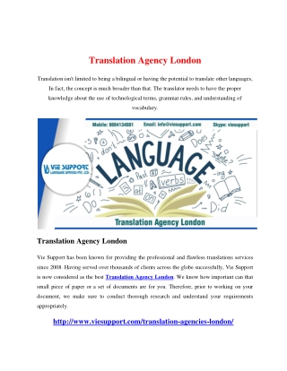 Translation Agency London