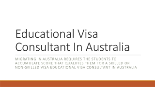 Educational Visa Consultant In Australia