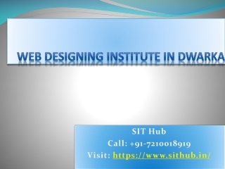 Web Designing Course in Uttam Nagar | Web Designing Institute in Dwarka