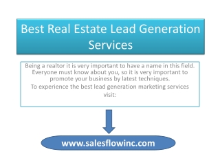 Best Real Estate Lead Generation Services