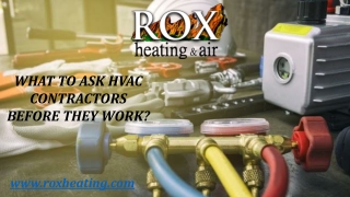 What to Ask HVAC Contractors Before They Work