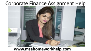 Corporate Finance Assignment Help