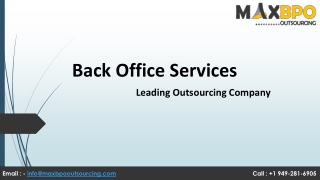 Back Office Services - Max BPO