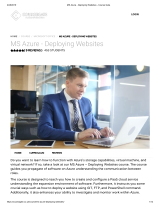 MS Azure - Deploying Websites - Course Gate