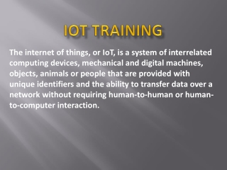 IOT Online Training