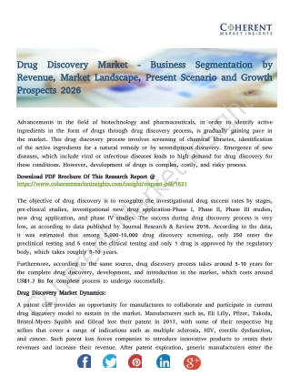 Drug Discovery Market - Global Industry Insights, Trends, and Opportunity Analysis, 2018-2026