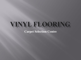 Vinyl flooring