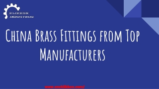 China Brass Fittings from Top Manufacturers