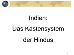 Indien: Das Kastensystem der Hindus