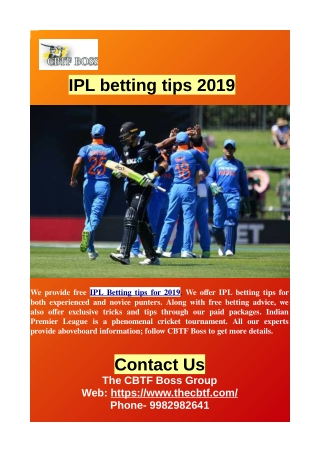 IPL Betting Tips 2019