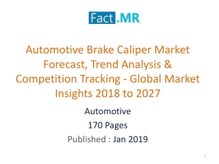 Automotive Brake Caliper Market Forecast- Global Market Insights 2018 to 2027