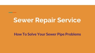 Sewer Repair Service