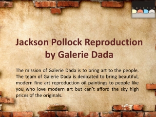 Jackson Pollock Reproduction By Galerie Dada