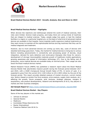 Brazil medical devices market 2019