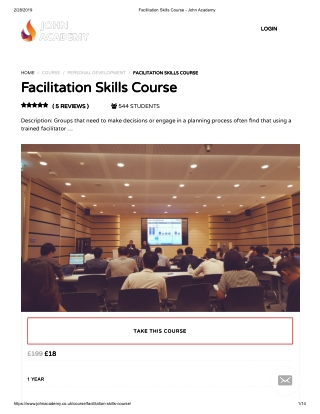 Facilitation Skills Course - John Academy