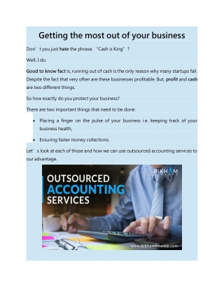 Getting the most out of your business