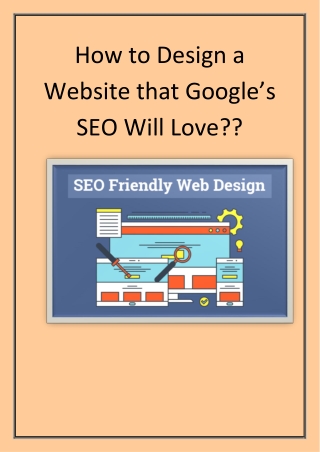 How to Design a Website that Google’s SEO Will Love??