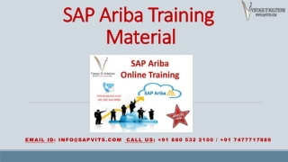 SAP Ariba Training Material