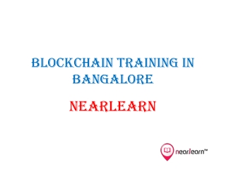 Blockchain Training in Bangalore