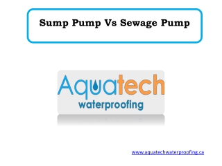 Sump Pump Vs Sewage Pump