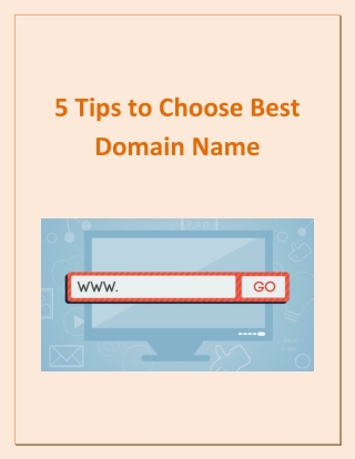 5 Tips to Choose Best Domain Name