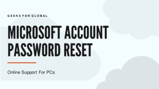 Microsoft Account Live Password Reset Solution