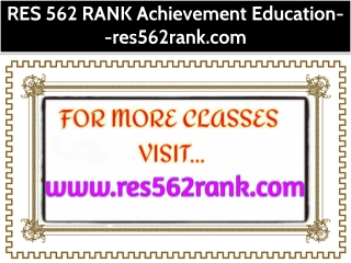 RES 562 RANK Achievement Education--res562rank.com