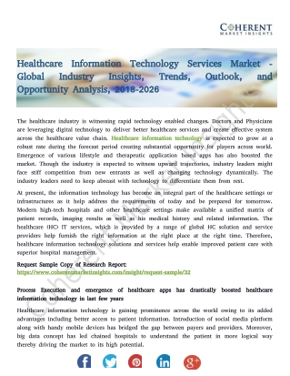 Healthcare Information Technology Services Market - Global Industry Insights, Trends 2018-2026