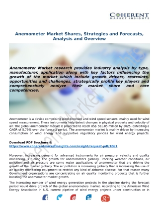 Anemometer Market Shares, Strategies and Forecasts, Analysis and Overview