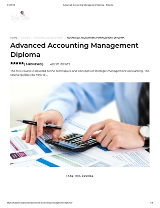 Advanced Accounting Management Diploma - Edukite
