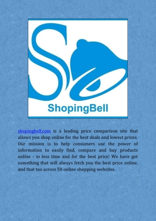 Best comparison shopping sites india - shopingbell