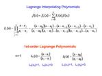 Lagrange Interpolating Polynomials