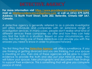 Detective Agency