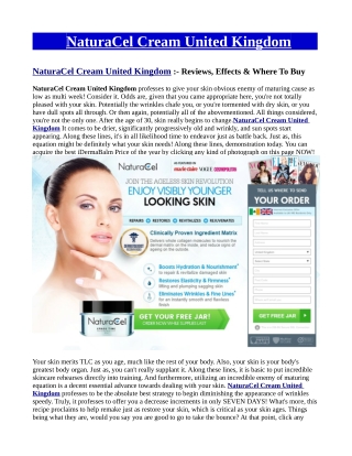 The Death Of NaturaCel Cream United Kingdom And How To Avoid It