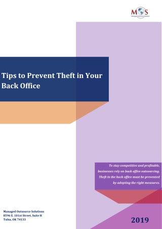 Tips to Prevent Theft in Your Back Office