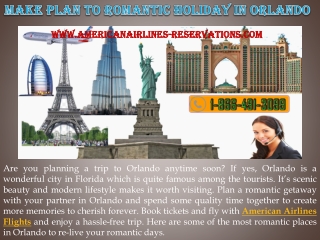 Make to Plan a Romantic Holiday in Orlando