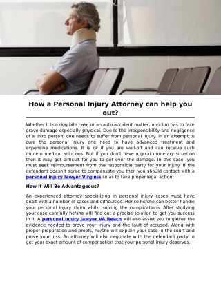 How a Personal Injury Attorney can help you out?