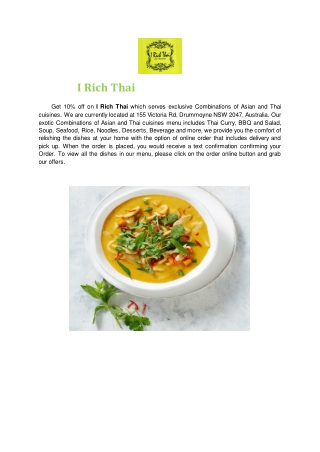 I Rich Thai- Drummoyne - Order Food Online