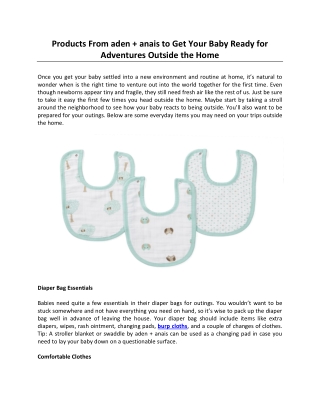 Products From aden anais to Get Your Baby Ready for Adventures Outside the Home