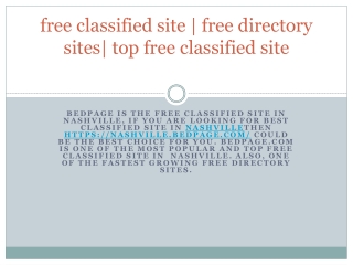 free classified site | free directory sites| top free classified site