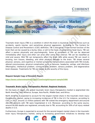 Traumatic Brain Injury Therapeutics Market Surge in Demand from Healthcare Industry to Boost Growth Forecast to 2026
