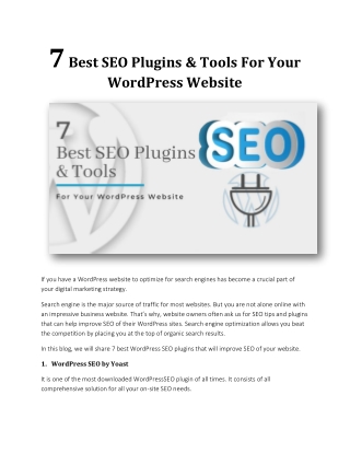 7 Best SEO Plugins & Tools For Your WordPress Website