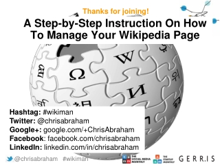 How To Manage Your Wikipedia Page