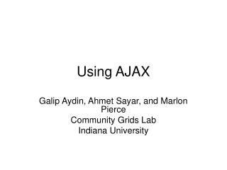 Using AJAX