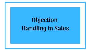 Objection Handling in Sales