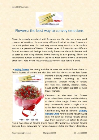 Flowers: the best way to convey emotions