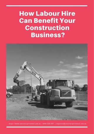 How Labour Hire Can Benefit Your Construction Business?