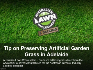 Tip on Preserving Artificial Garden Grass in Adelaide