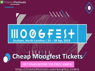 Cheap Moogfest Tickets and 2019 Lineup