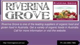 Organic Food Products Wholesale